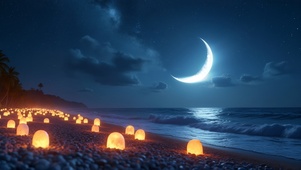 夜晚大海