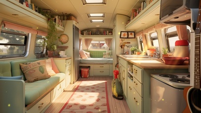 温馨的房车室内