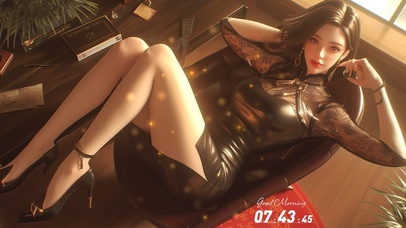 她像老唱片里突然跳出的那句副歌