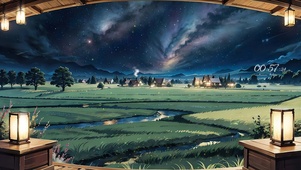 遥望田野星空