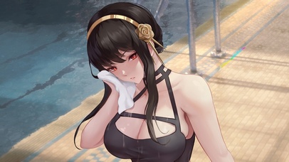 唯美泳池中的约尔