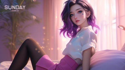 桃腮含粉，一笑便使春光失色