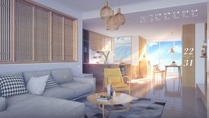 4K 夏日阳光温馨海景房