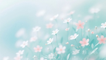 清新唯美雾中花