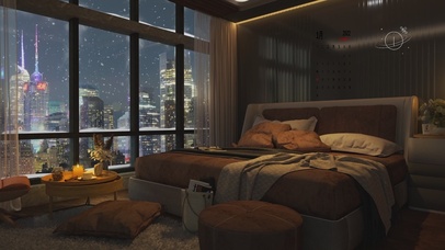 豪华温馨城市房间