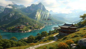 远山 湖泊
