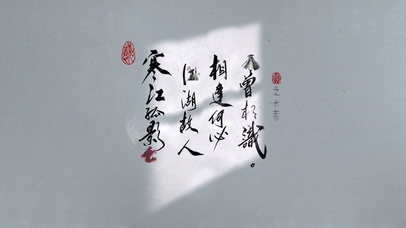 手写书法【寒江孤影】