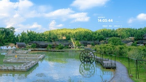 4K夏日青山小村