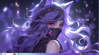 紫色主题狐耳少女