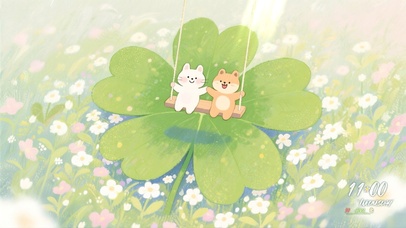 拥抱自然的幸运萌宝