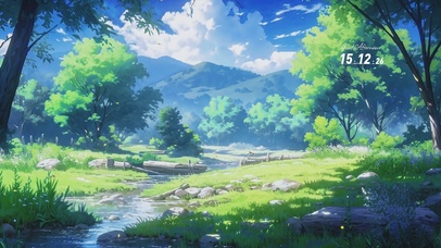 绿色AI护眼插画