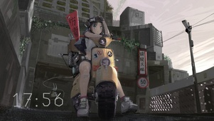 骑摩托的女孩