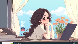 精致办公少女