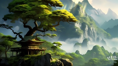 大树下的小木屋