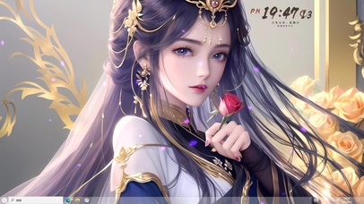 4k紫发玫瑰美少女