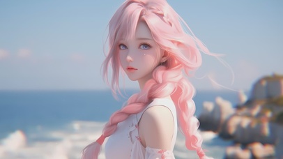 唯美可爱卡通美少女