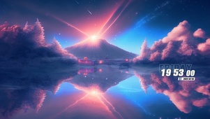 夕阳樱花
