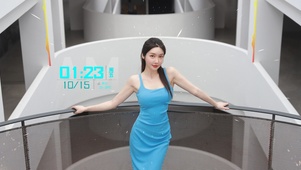 蓝裙小姐姐