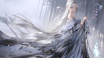 二次元银发少女