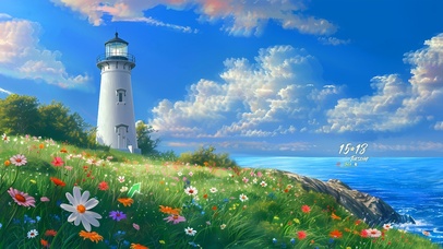 海边雏菊灯塔