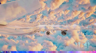 飞机光影-云海主题