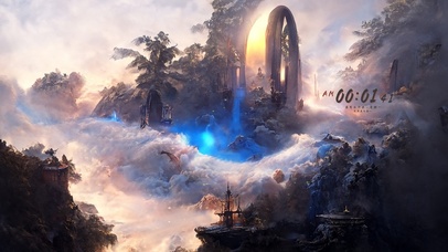 4k 唯美梦幻腾云仙境