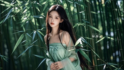 竹叶少女