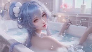 浴室可爱女孩 