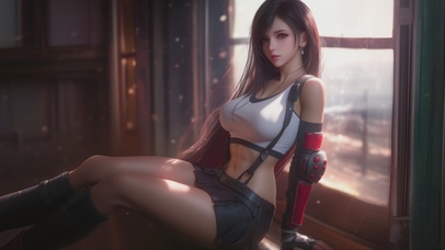 窗户边女孩蒂法