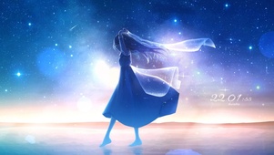 唯美星空之境少女
