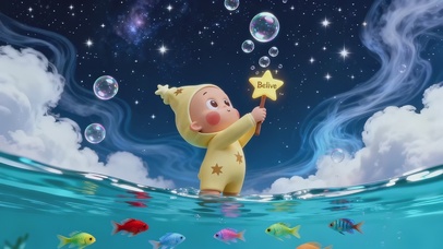 可爱治愈许愿星桌面