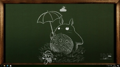 黑板龙猫(含音频,时钟,天气)