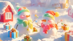 可爱小雪人
