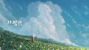 唯美治愈蓝天白云景色