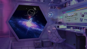 宇宙星云电脑房间