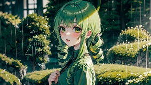4k雨中失落少女