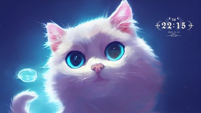 水中倒影 可爱猫咪