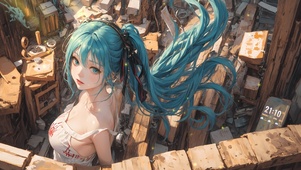 午后治愈废墟少女