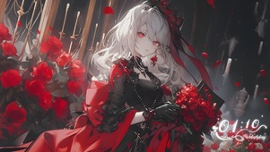 玫瑰与少女
