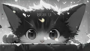 黑白小猫