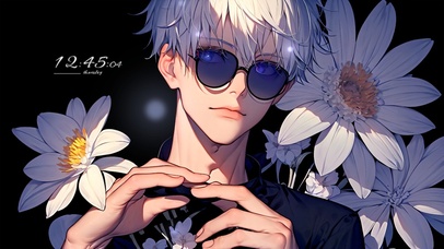 花与光影下的五条悟