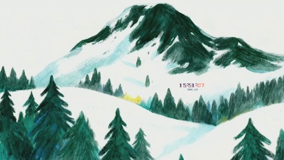 雪峦林涧
