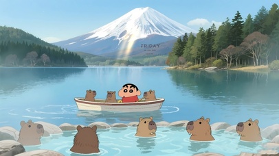 小新和卡皮巴拉