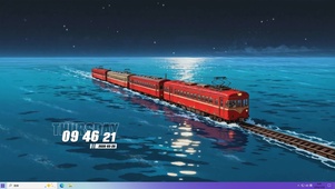 夜景海景火车桌面主题