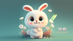 花朵治愈兔兔