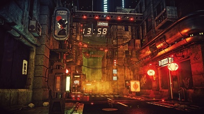 夜晚孤寂的城市街道