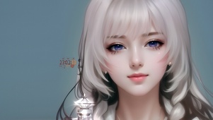 清纯银发少女