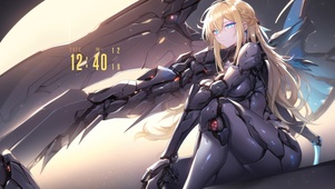 金发机甲少女
