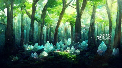 4k 治愈唯美水晶阳光森林