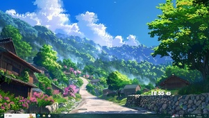 唯美山村小路主题